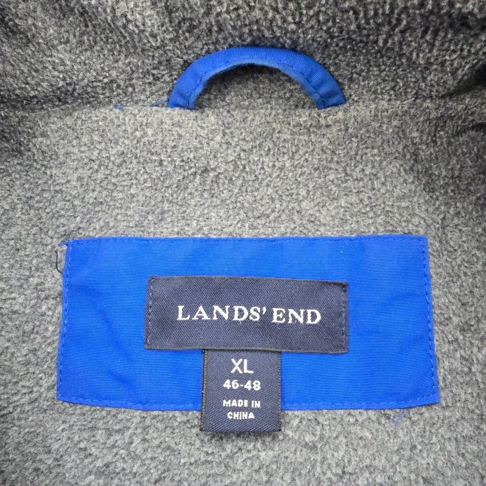 AT&T Solution Provider Jacket Mens XL Blue Lands End‎ Fleece Employee Uniform